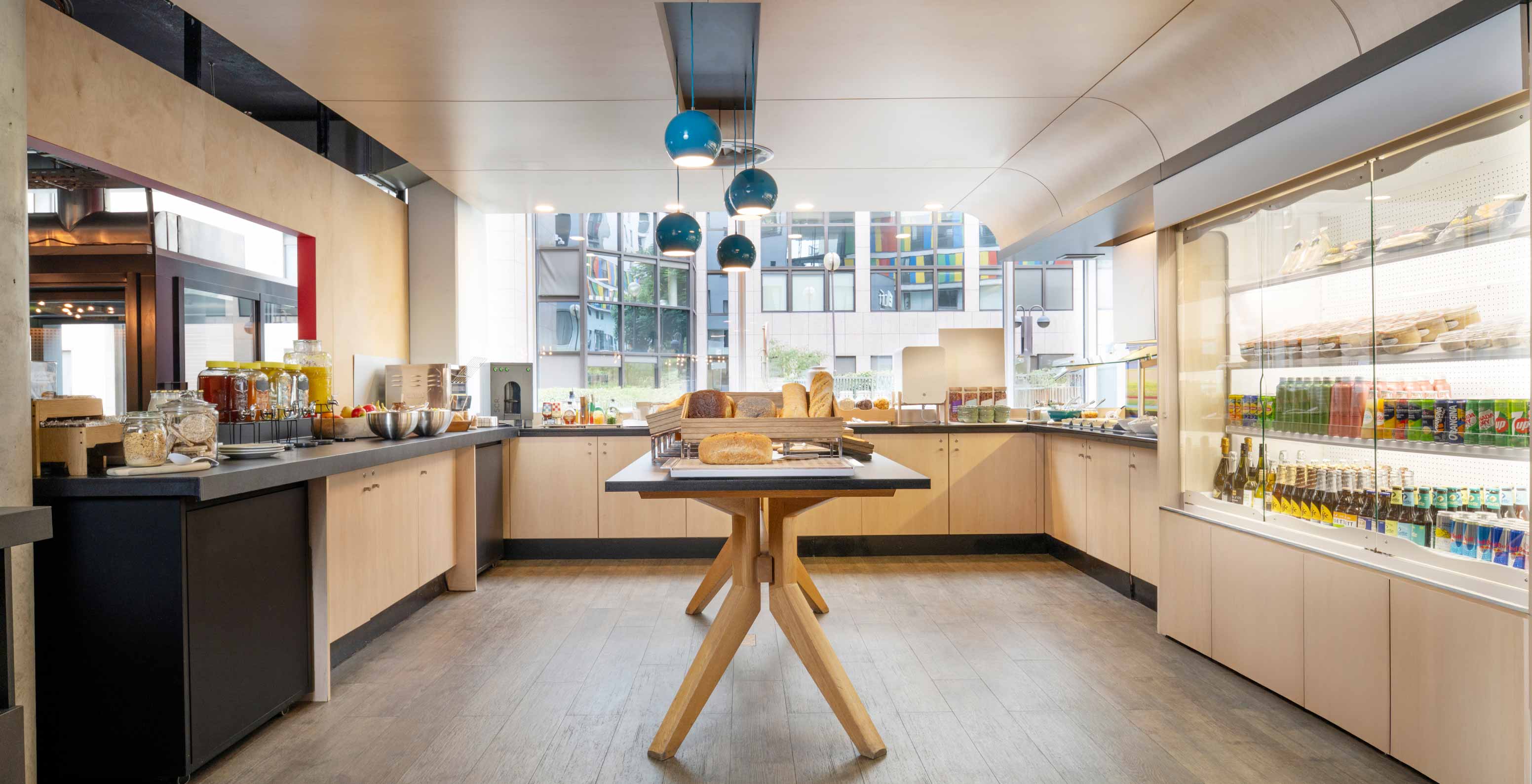 Frühstücksbereich im Pestana Brussels Schuman, Hotel in Brüssel nahe dem Europäischen Parlament