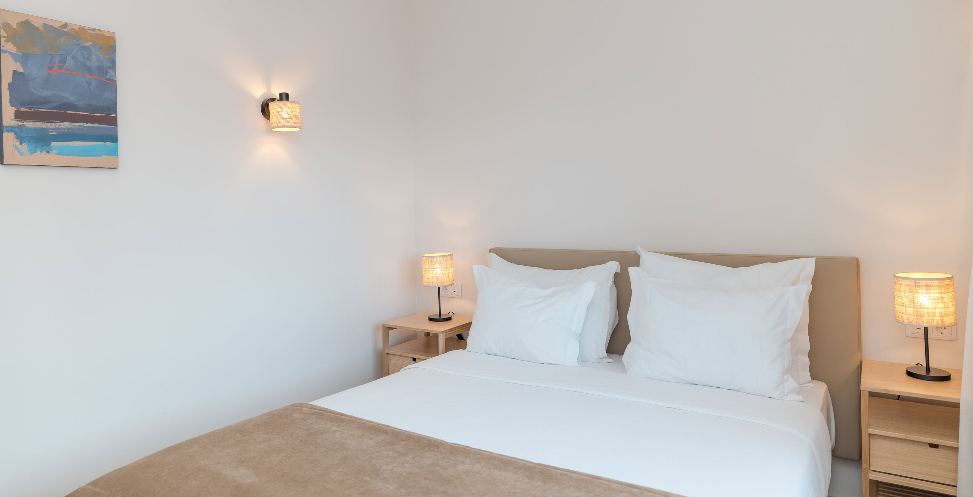 Villa 2 Schlafzimmer Gartenblick im Pestana Alvor Beach Villas hat Schlafzimmer mit Doppelbett, Bild und Klimaanlage