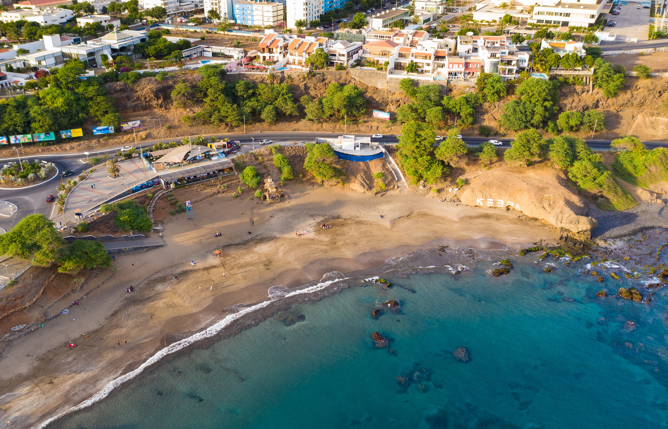 Quebra Canela Beach in Cape Verde is a paradise retreat with golden sands and crystal-clear waters, perfect for relaxing