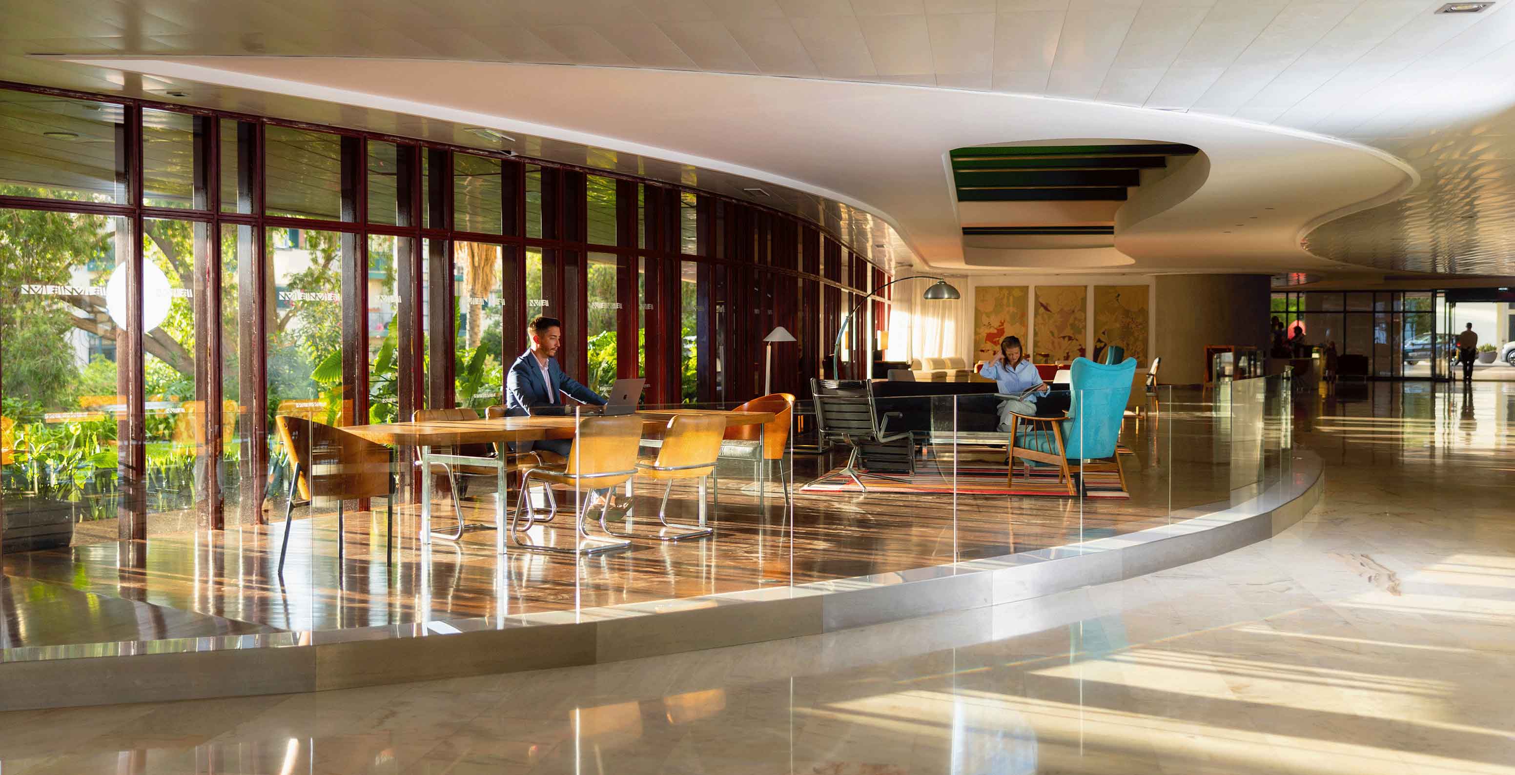 Lounge with space to work or relax at Pestana Casino Park, hotel in Funchal by the sea, with spa and pool