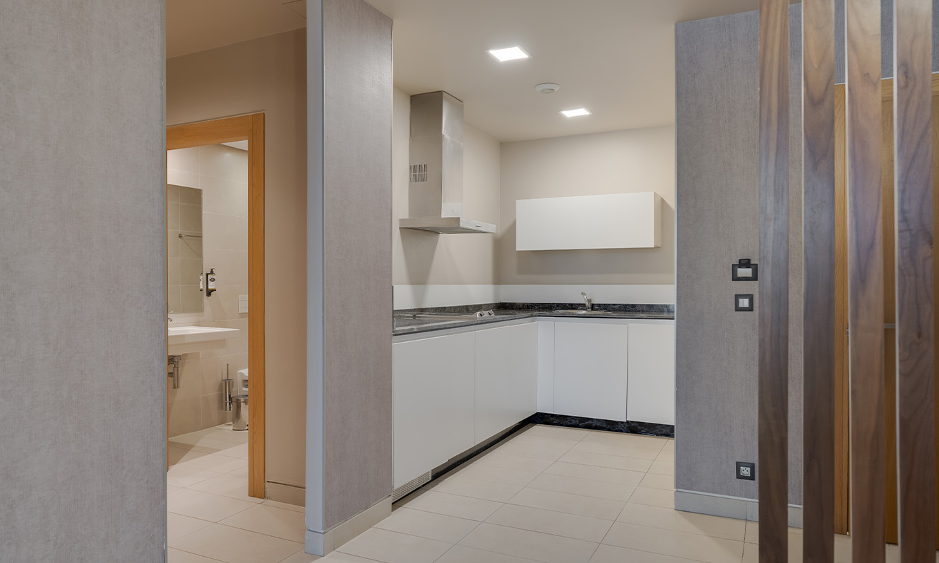 La Suite Junior del Pestana Casablanca tiene una pequeña cocina equipada y en open space