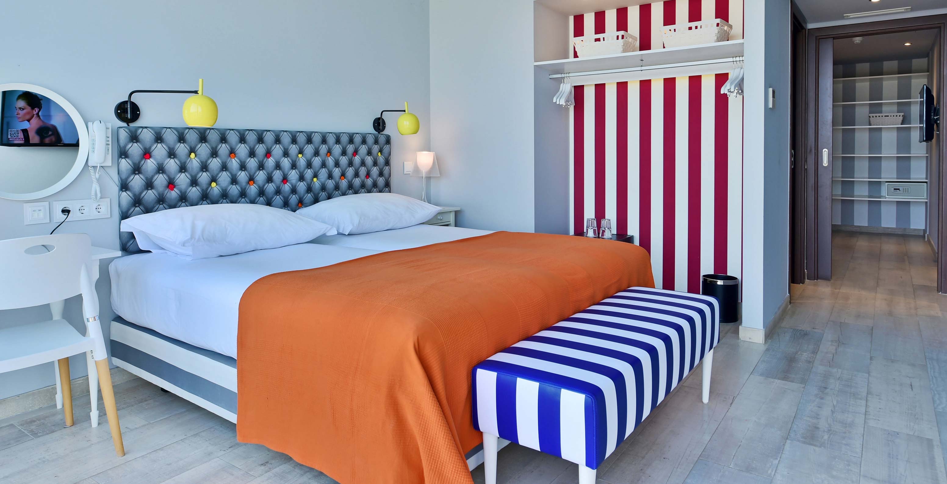 De Suite Duplex Zeezicht van Pestana Alvor South Beach heeft twee eenpersoonsbedden naast elkaar.