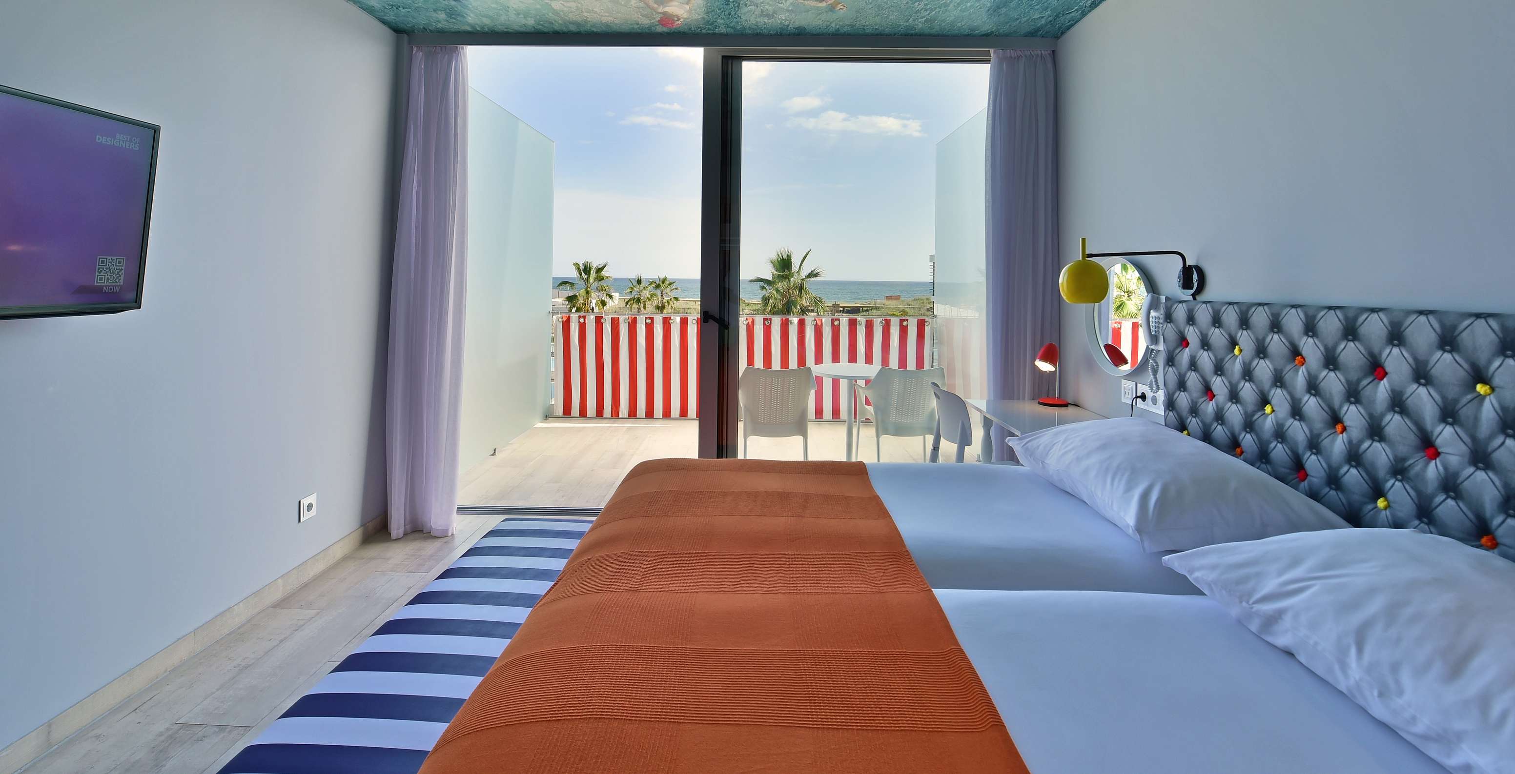 De Suite Duplex met uitzicht op de zee van Pestana Alvor South Beach heeft balkon naast het bed met uitzicht op zee