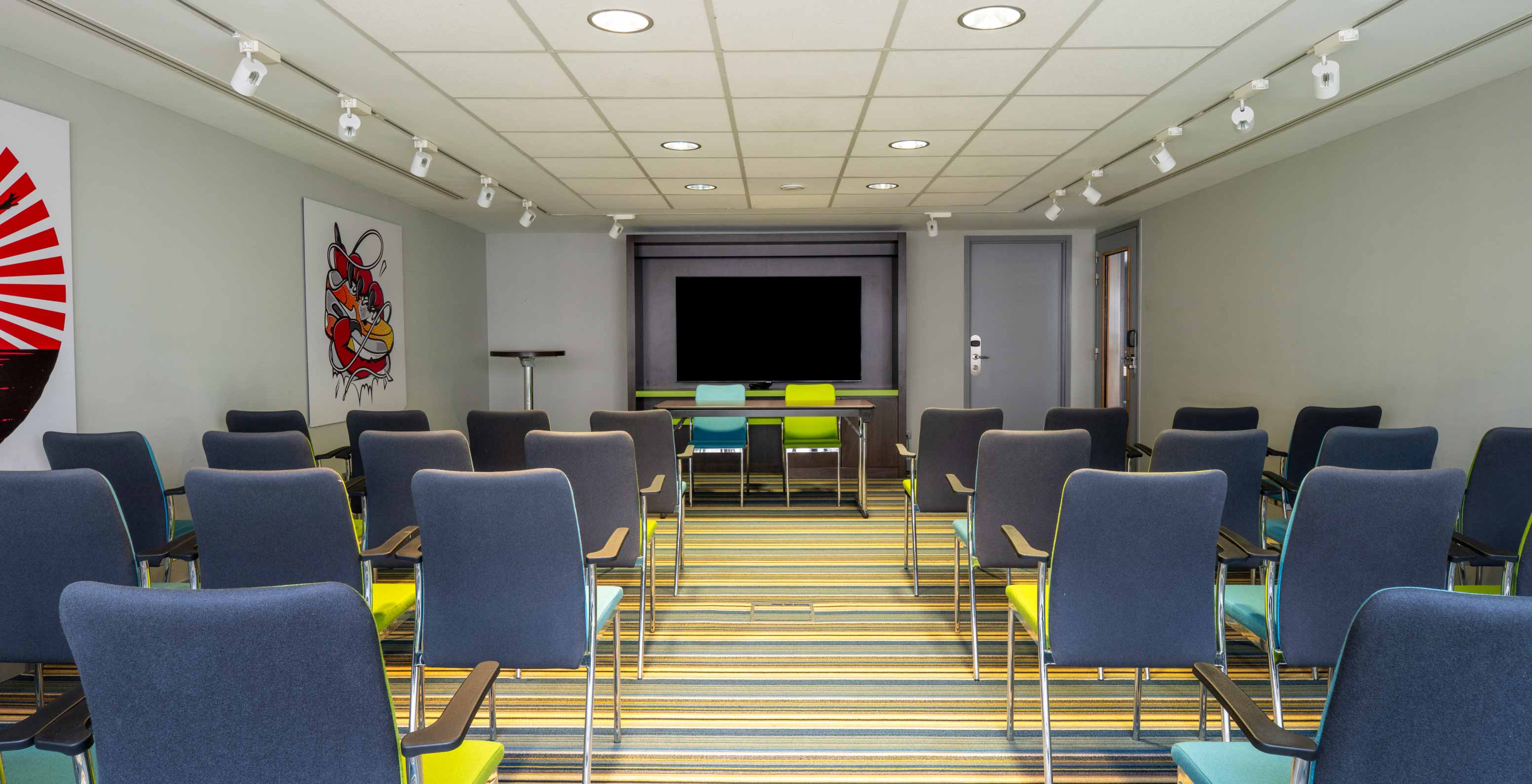 Salão para eventos do Pestana Brussels Schuman, um hotel em Bruxelas, perto do Parlamento Europeu