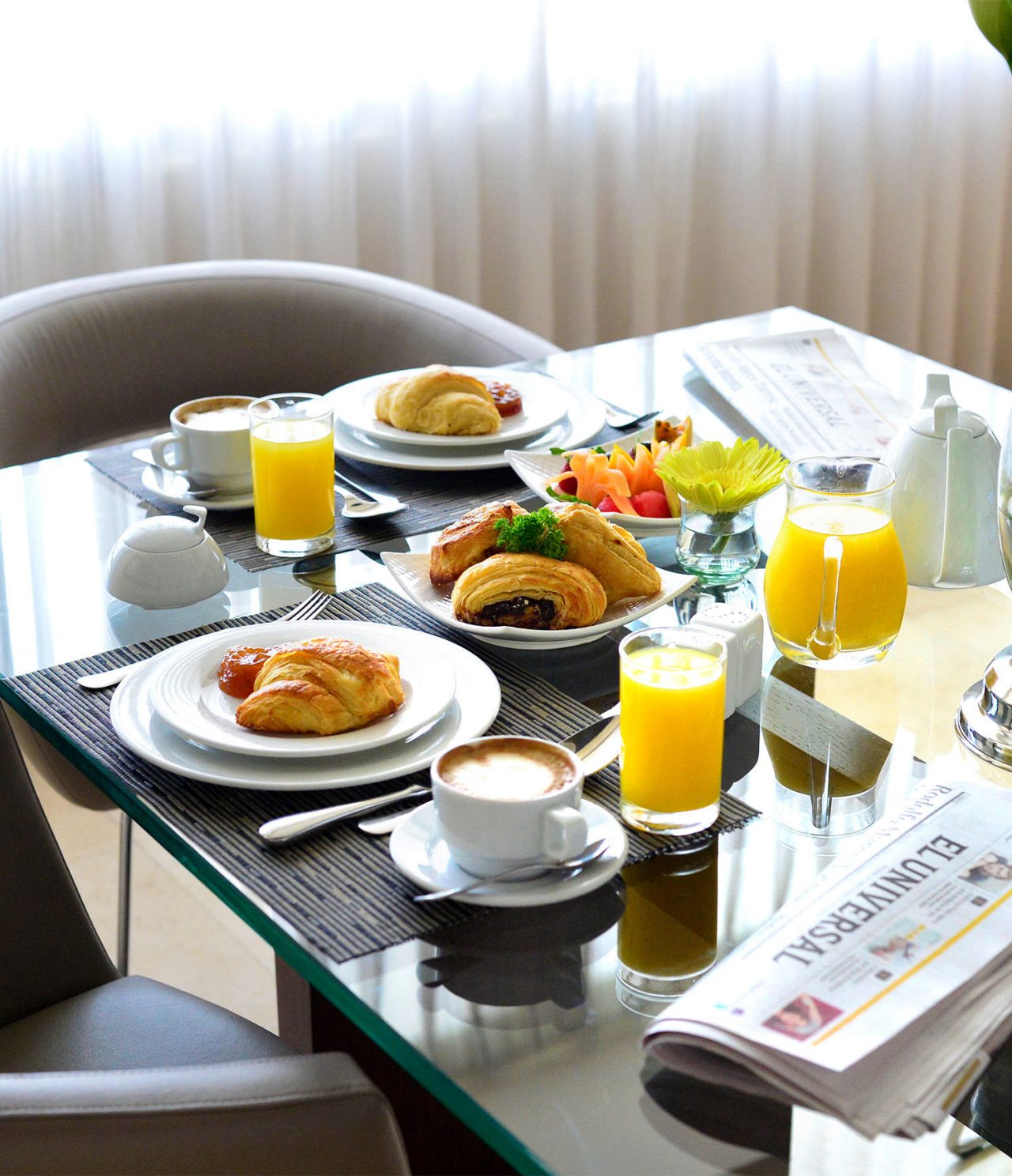 El restaurante Ribeira Brava, del Hotel en Caracas, sirve desayunos variados con zumos, café y croissants