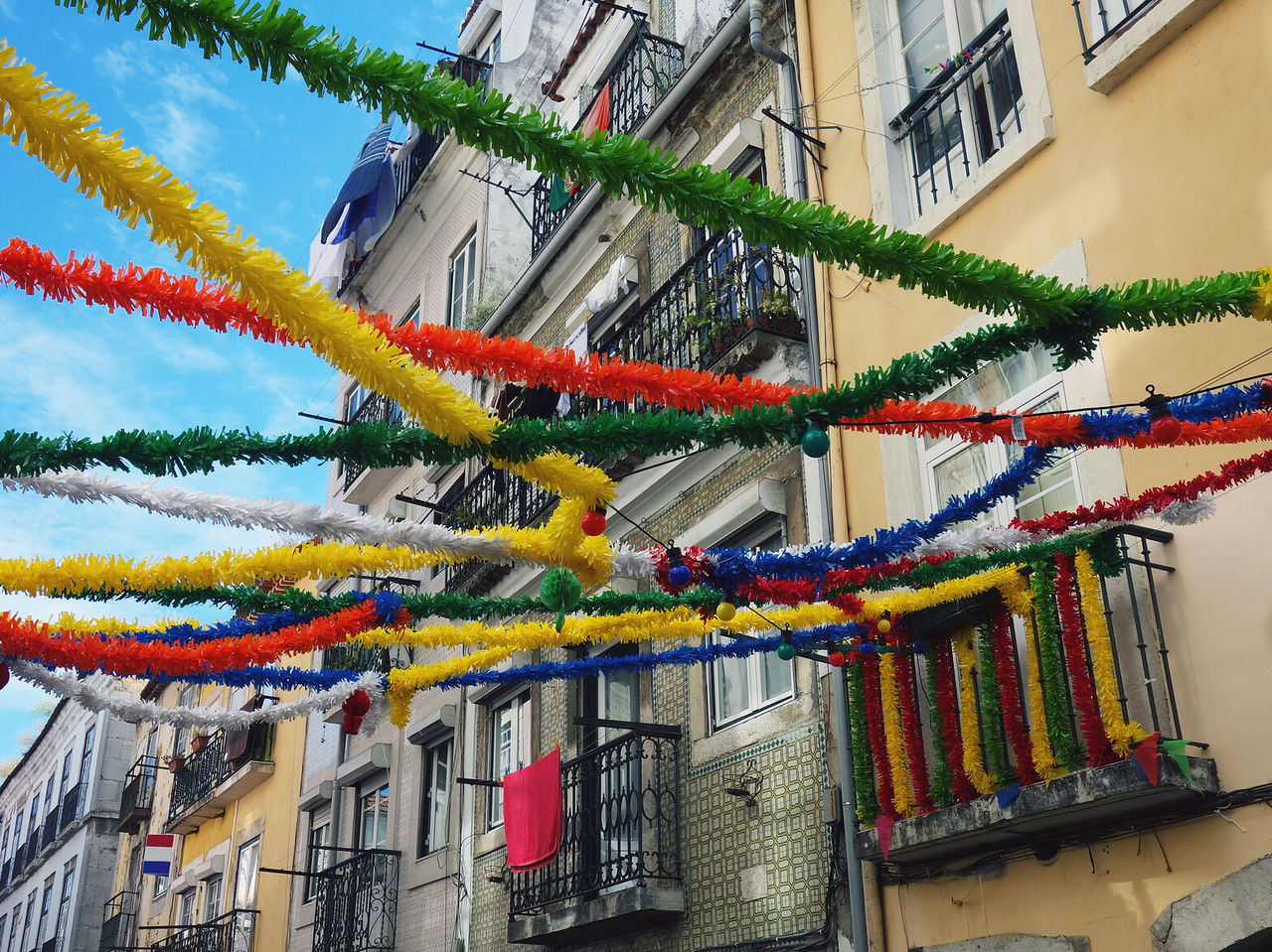 Lisbon street decorated for the famous and typical Santos Populares festivals