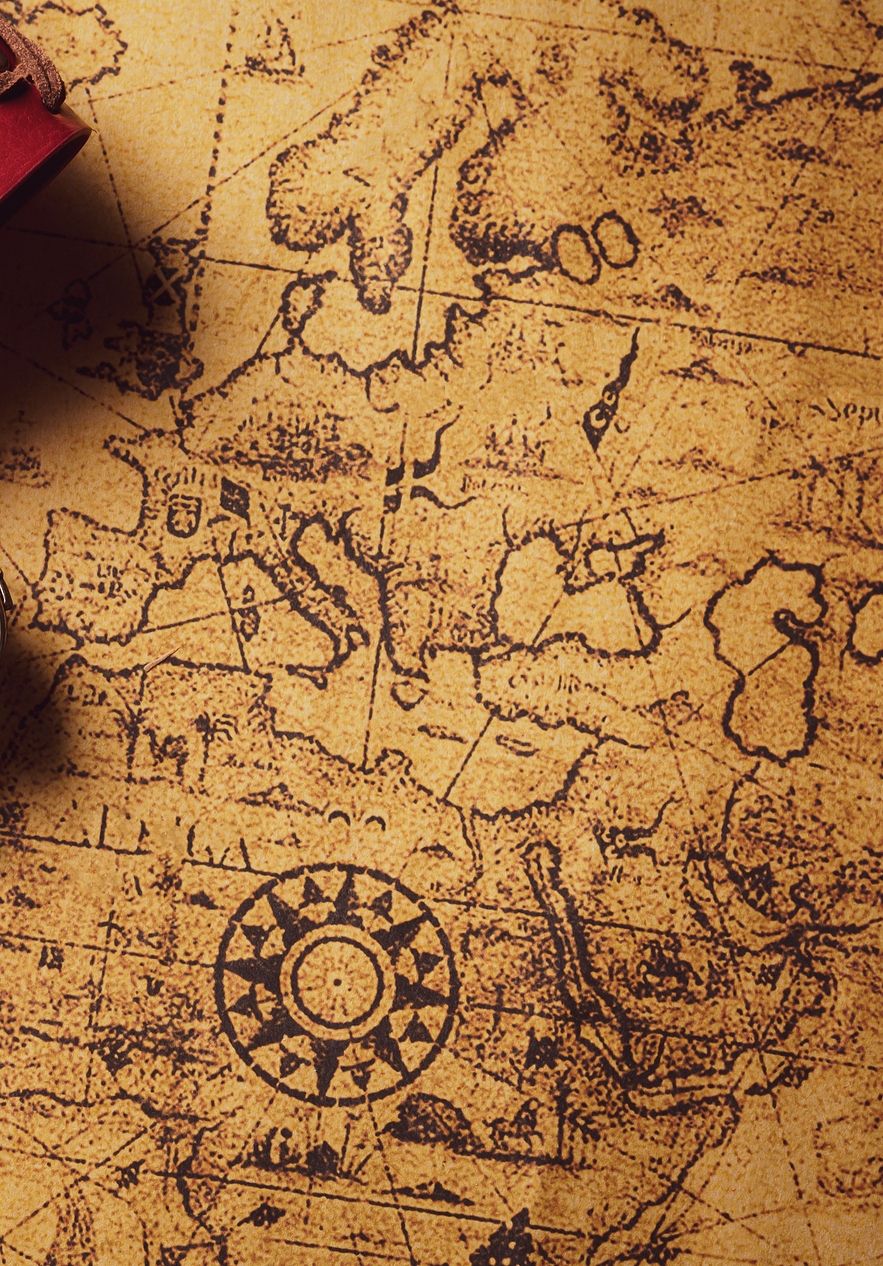 Map at the Columbus Museum in Porto Santo where you can learn the history of Golden Island